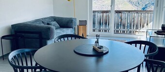 Modern apartment in the mountains with a view of the mountains
