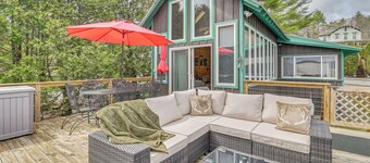 Cottage w/ Shared Beach, Great Views, Walk to Town