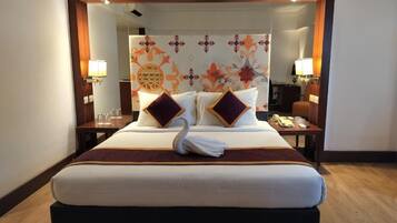 Premium Double Room, City View | Desk, laptop workspace, iron/ironing board, free WiFi