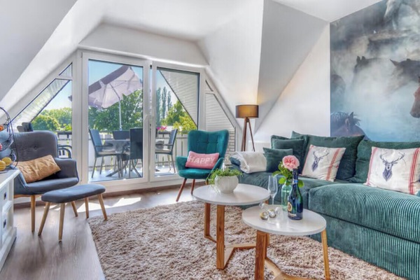 Landhaus Up'n Wall, (Mettingen)-Wohnzimmer im Landhaus Up'n Wall in Mettingen