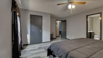 4 chambres, bureau, fer et planche à repasser, accès à Internet