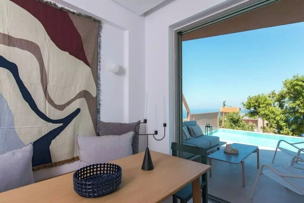 Villa ejecutiva, vista al mar | Área de sala de estar