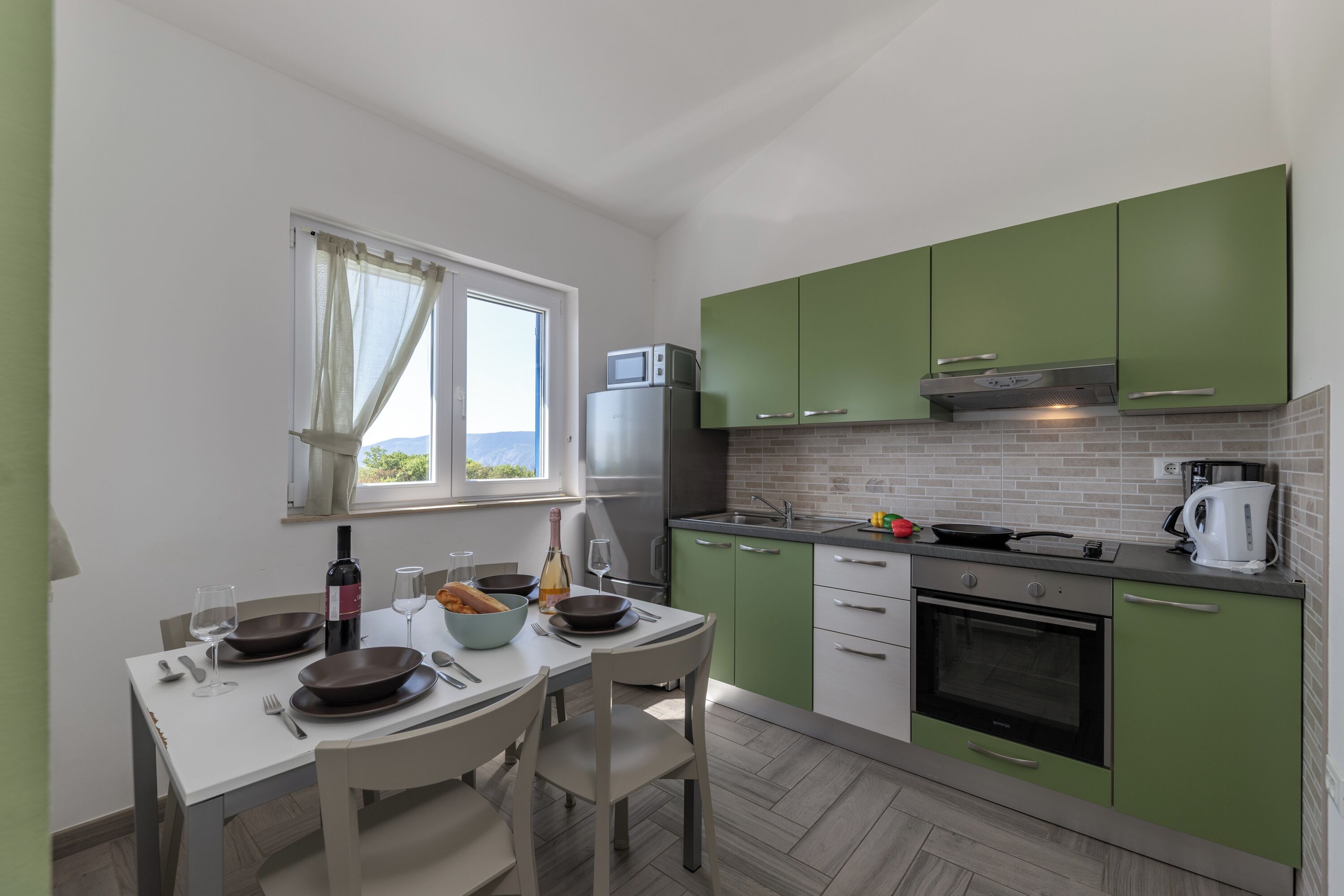 Family Apartment, 1 Bedroom, Balcony (Wabi Sabi Apt7 Pool & Sea View) | Private kitchen