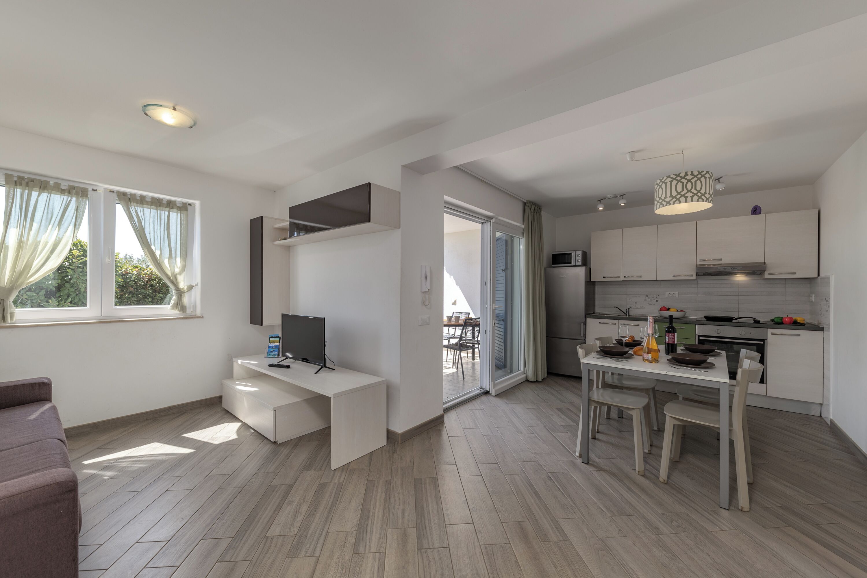 Family Apartment, 1 Bedroom, Microwave (Wabi Sabi Apt1 Pool & Garden) | Private kitchen