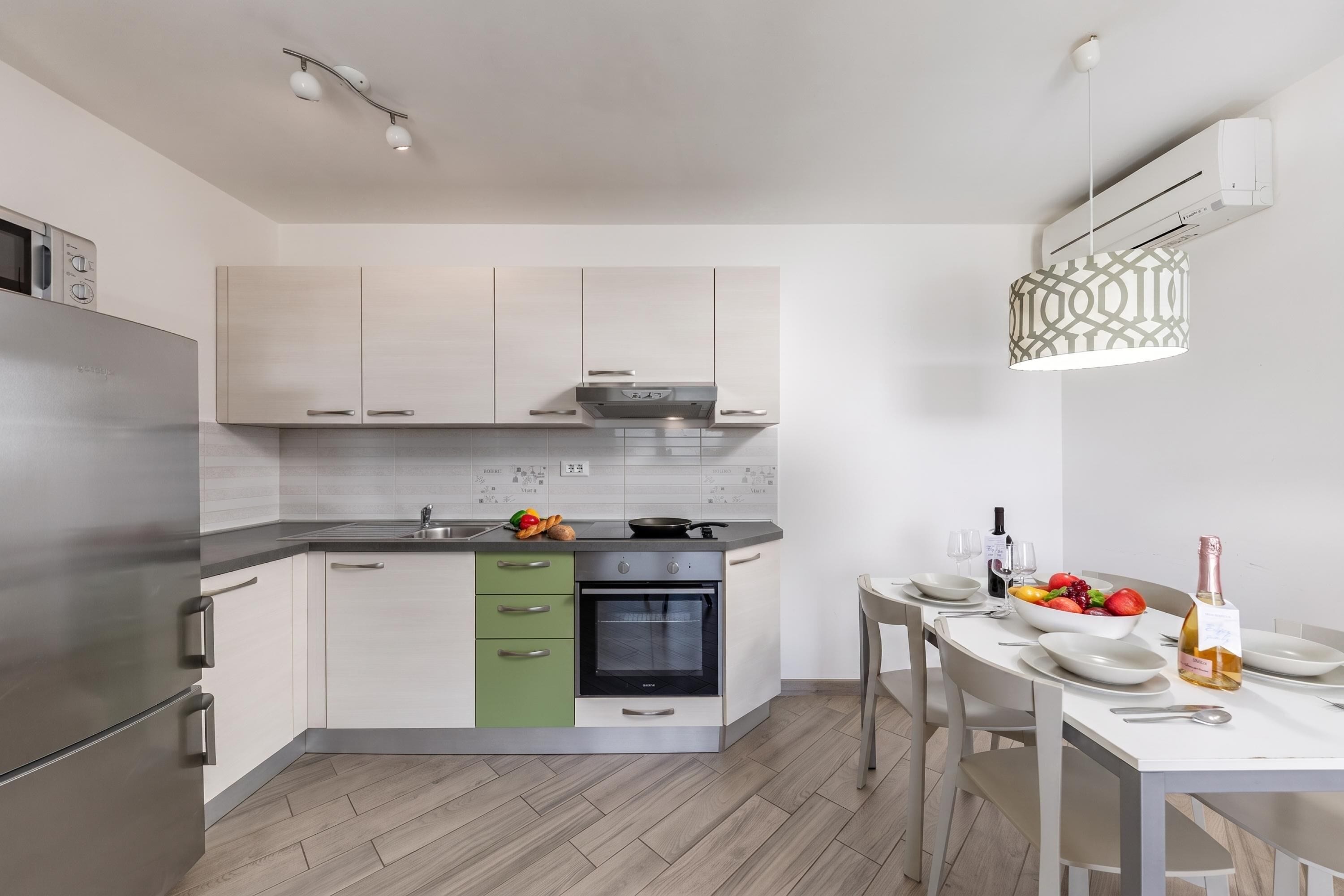 Family Apartment, 1 Bedroom, Microwave (Wabi Sabi Apt2 Pool & Garden) | Private kitchen