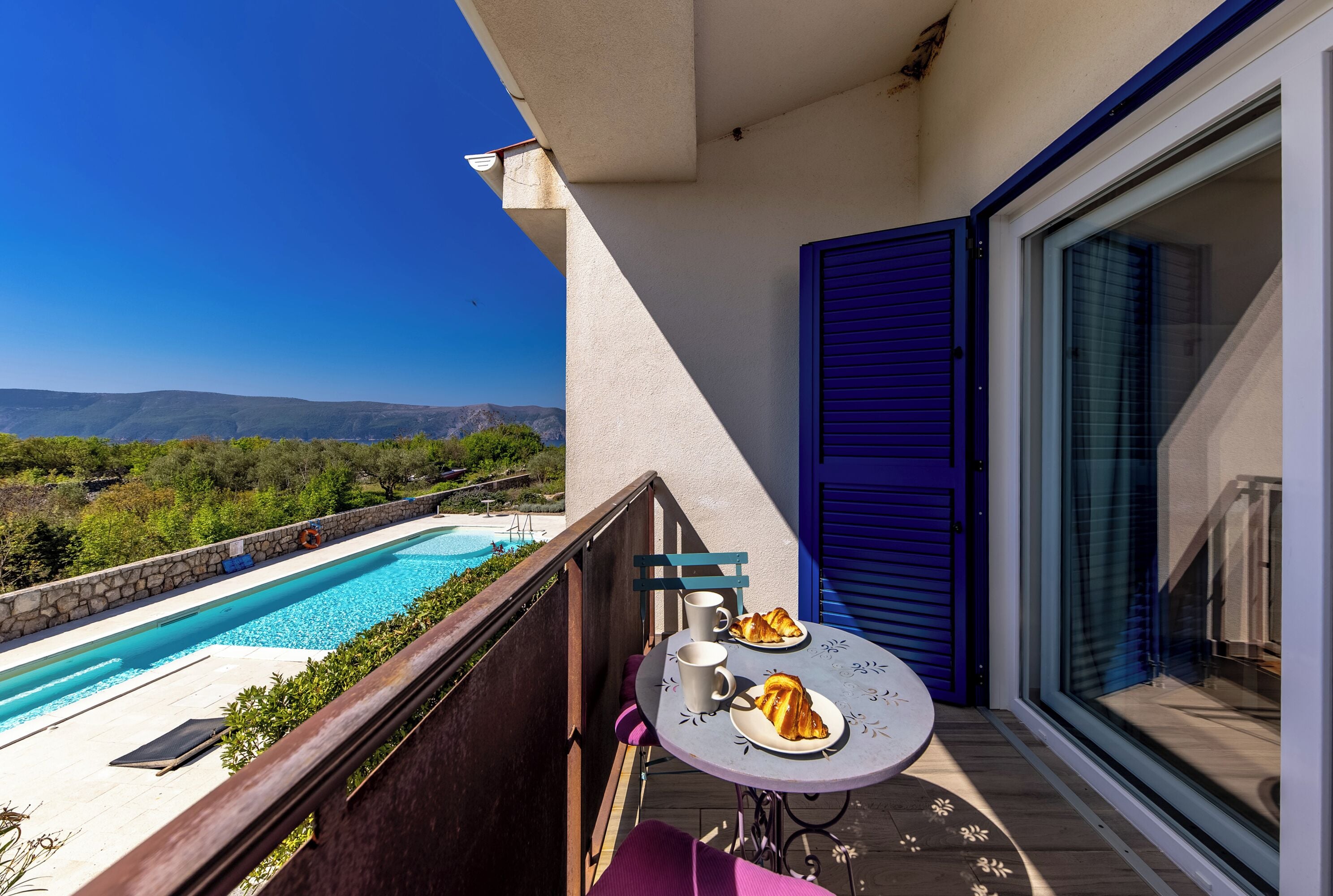 Familienapartment, 1 Schlafzimmer, Balkon (Wabi Sabi Apt8 Pool & Sea View) | Balkon