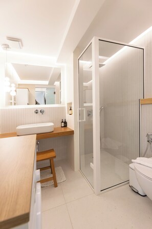Bathroom - White Embrace | Two Bedroom Apartments (Naxos)