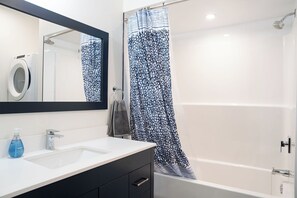 Hair dryer, towels - Spacious Revelstoke rental near ski hill and downtown, with private hot tub, full kitchen, and comfortable living areas for up to 5 guests. (Revelstoke)