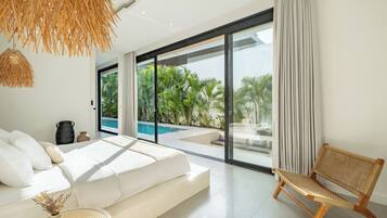 Luxury Villa, Patio, Pool View | In-room safe, desk, iron/ironing board, free WiFi