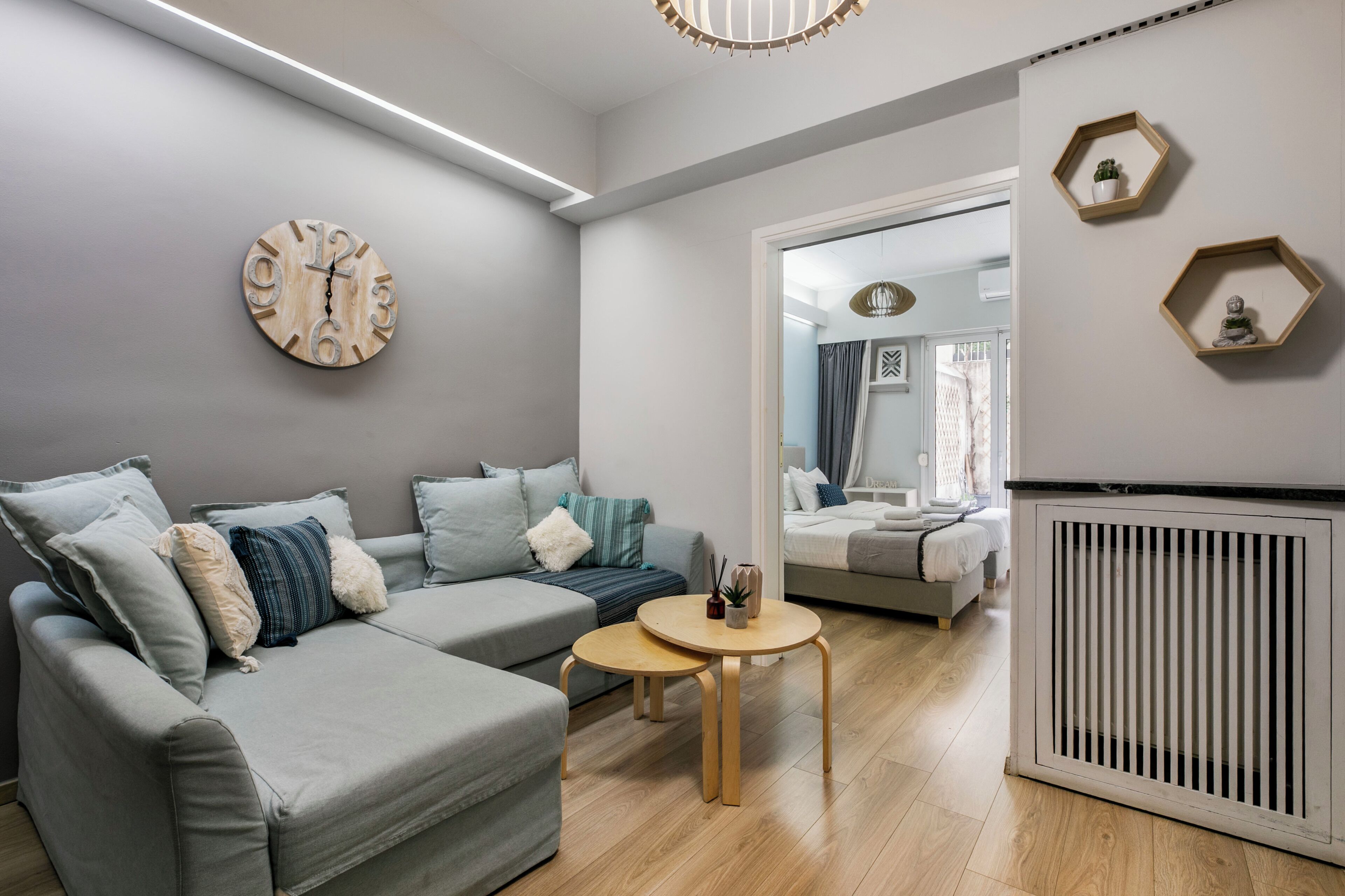 Appartement, 2 chambres, cuisine, vue sur la ville | Aire de séjour | Téléviseur connecté, Netflix, services de diffusion en continu