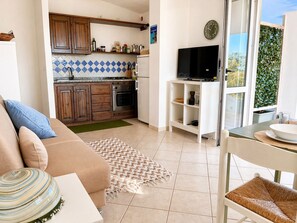 Living area - Apartment Sole - Gulf of Orosei view, balcony, quiet area Cala Gonone (Sardegna)