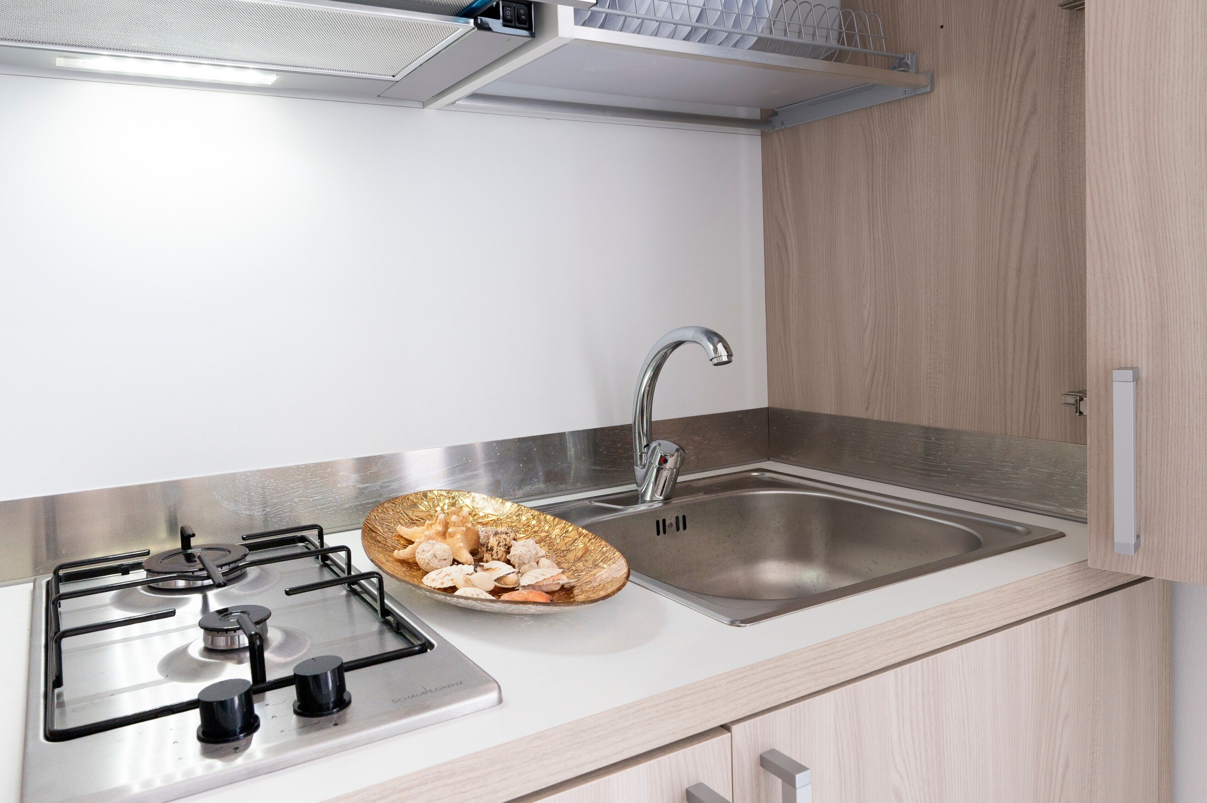 Fridge, stovetop, cookware/dishes/utensils