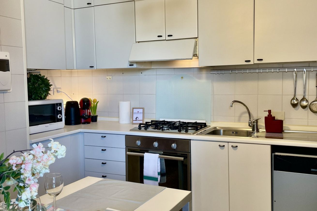 Fridge, microwave, dishwasher