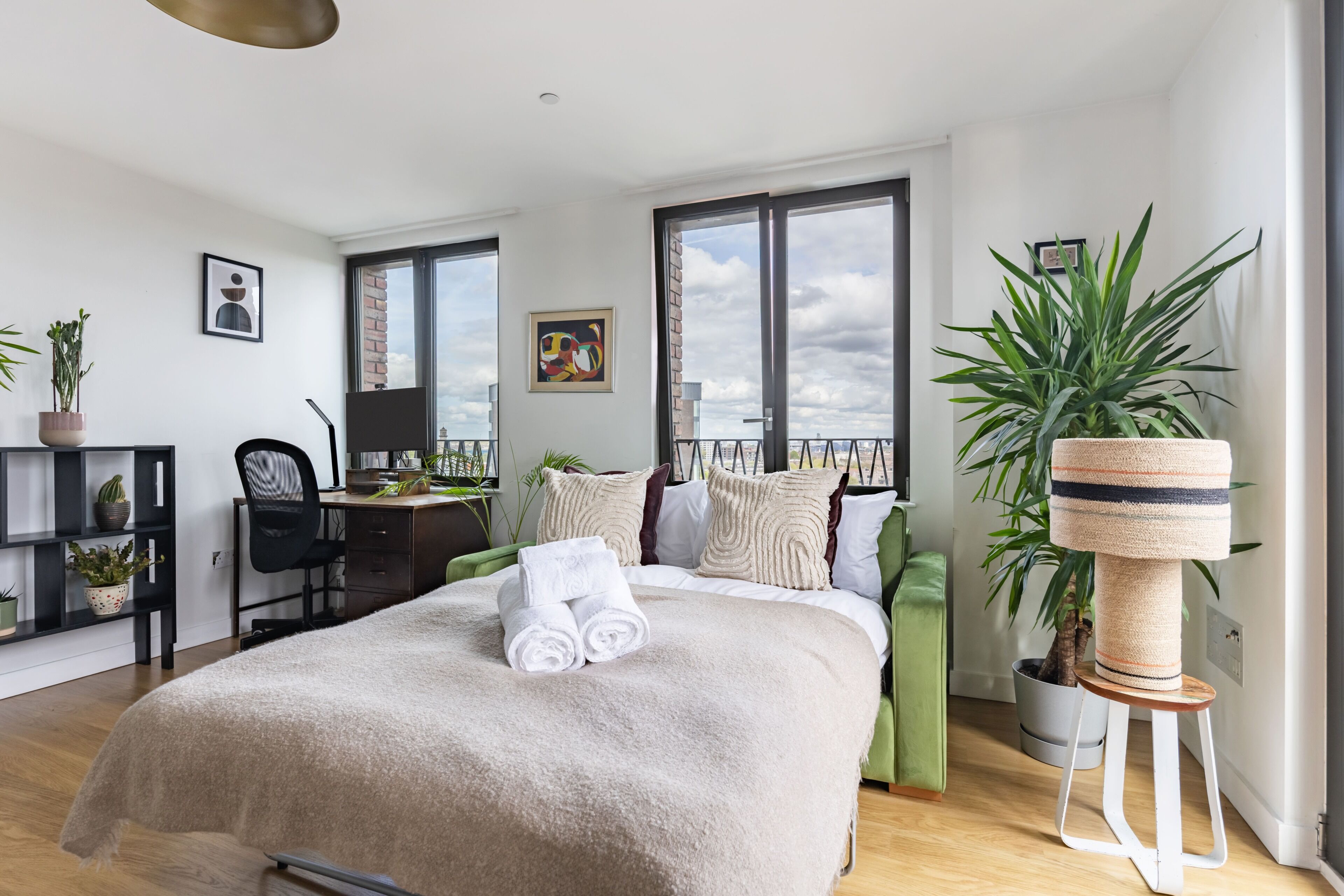 City-Apartment, 1 Doppelbett und Schlafsofa, Nichtraucher, Stadtblick