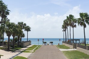Property grounds - Dog-Friendly Bayside Home with Private Pool & Hot Tub, Firework Views! (South Padre Island)