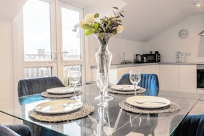 Dining - Modern City Center Penthouse with Rooftop Terrace (Kent)