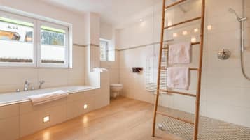 Haartrockner, Handtücher, Seife, Toilettenpapier