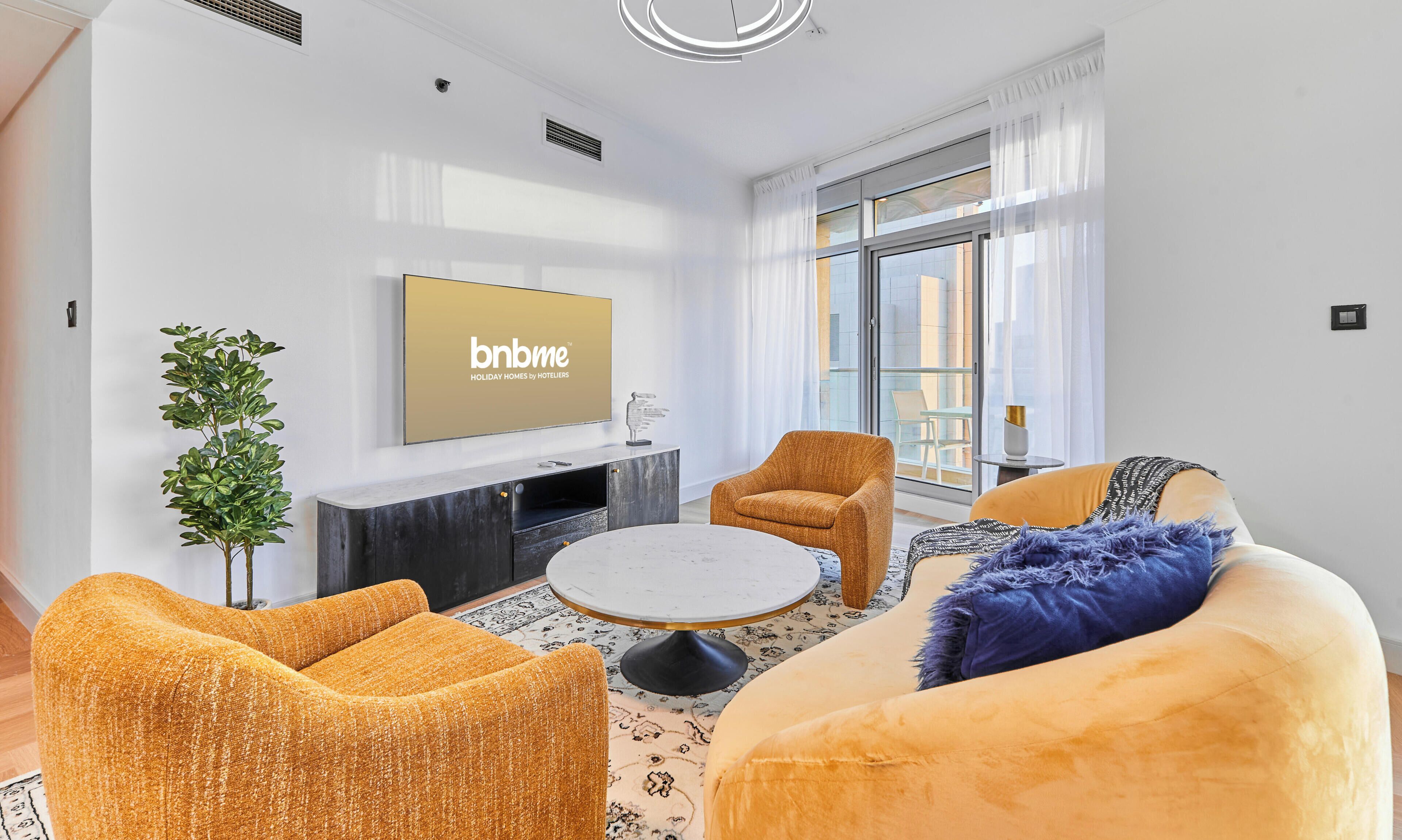 Premium Apartment, City View | Living area