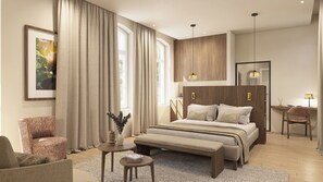 Premium bedding, in-room safe, desk, laptop workspace
