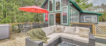 Cottage w/ Shared Beach, Great Views, Walk to Town