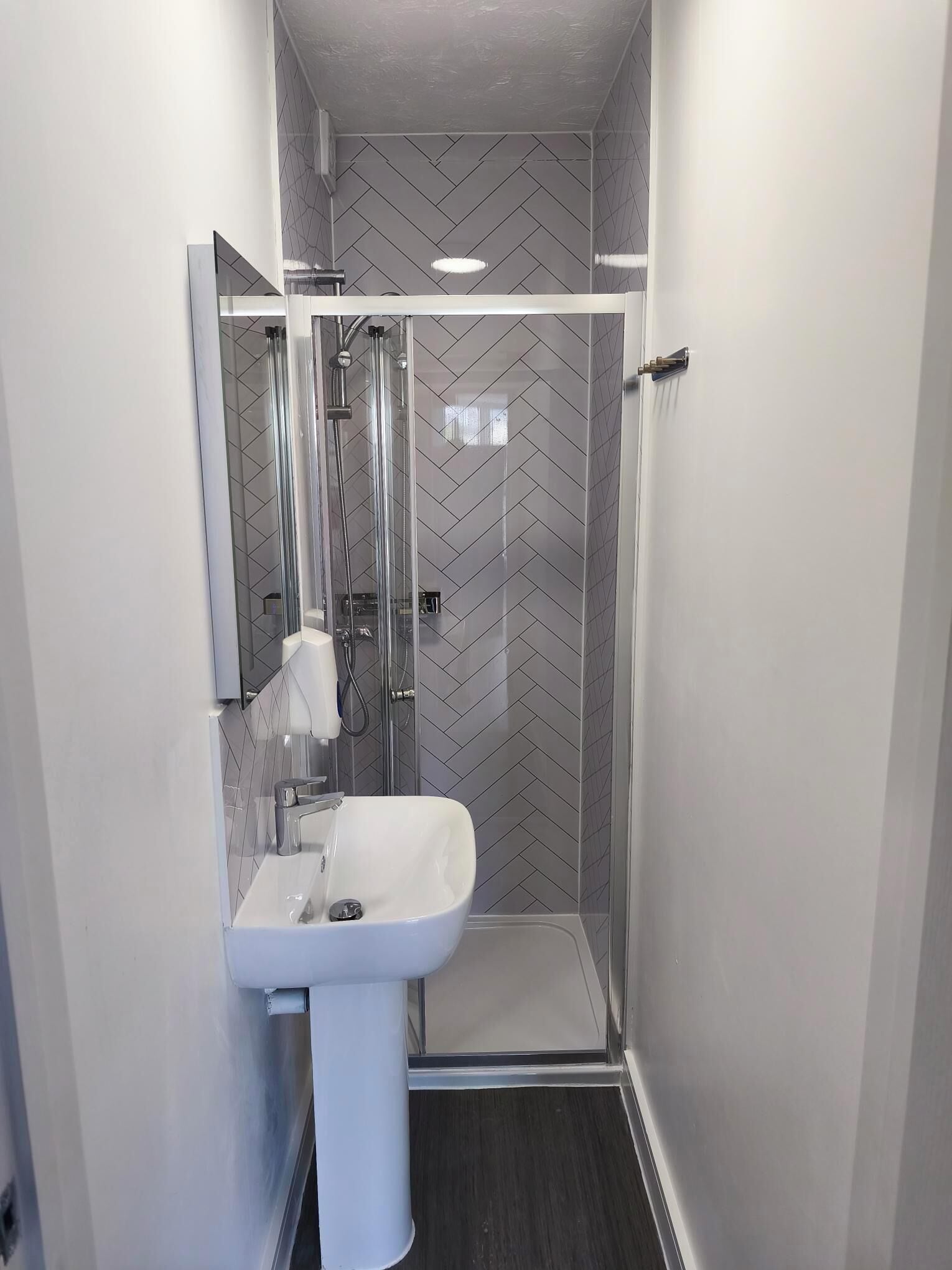 Shower, toilet paper