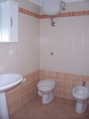 Een douche, een haardroger, handdoeken