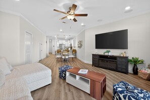 Townhome, 3 Bedrooms | Living area | Smart TV, streaming services - 10 Mins to Beach - Coastal Navarre Haven - Pool (Navarre)