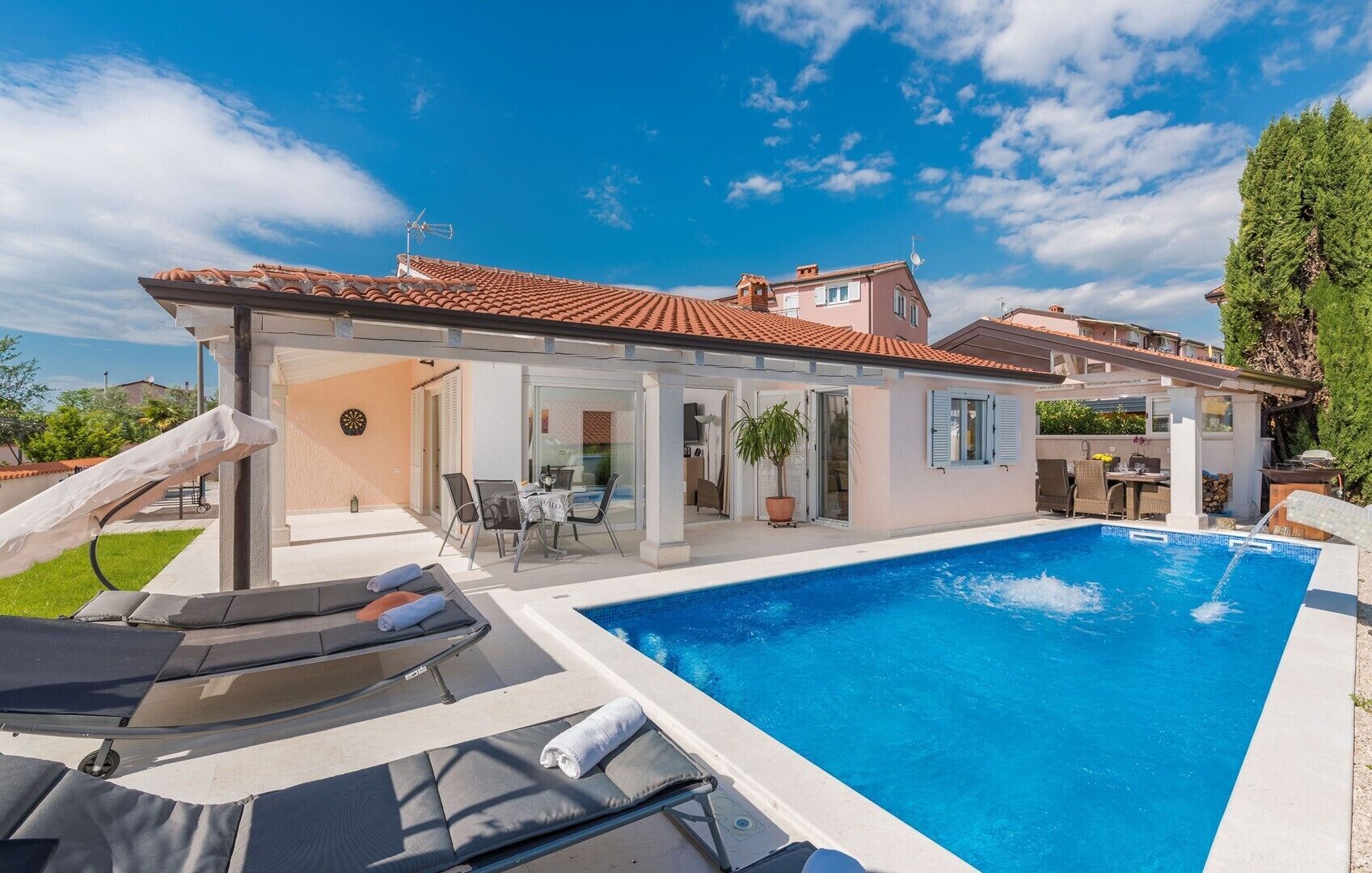 A heated pool