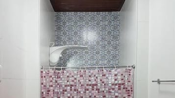 Shower, towels, soap