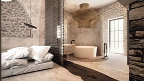 Suite, Sea View | Hypo-allergenic bedding, in-room safe, soundproofing, iron/ironing board - Eunoia Suites (Krotiri)