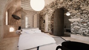Suite, Sea View | Hypo-allergenic bedding, in-room safe, soundproofing, iron/ironing board - Eunoia Suites (Krotiri)