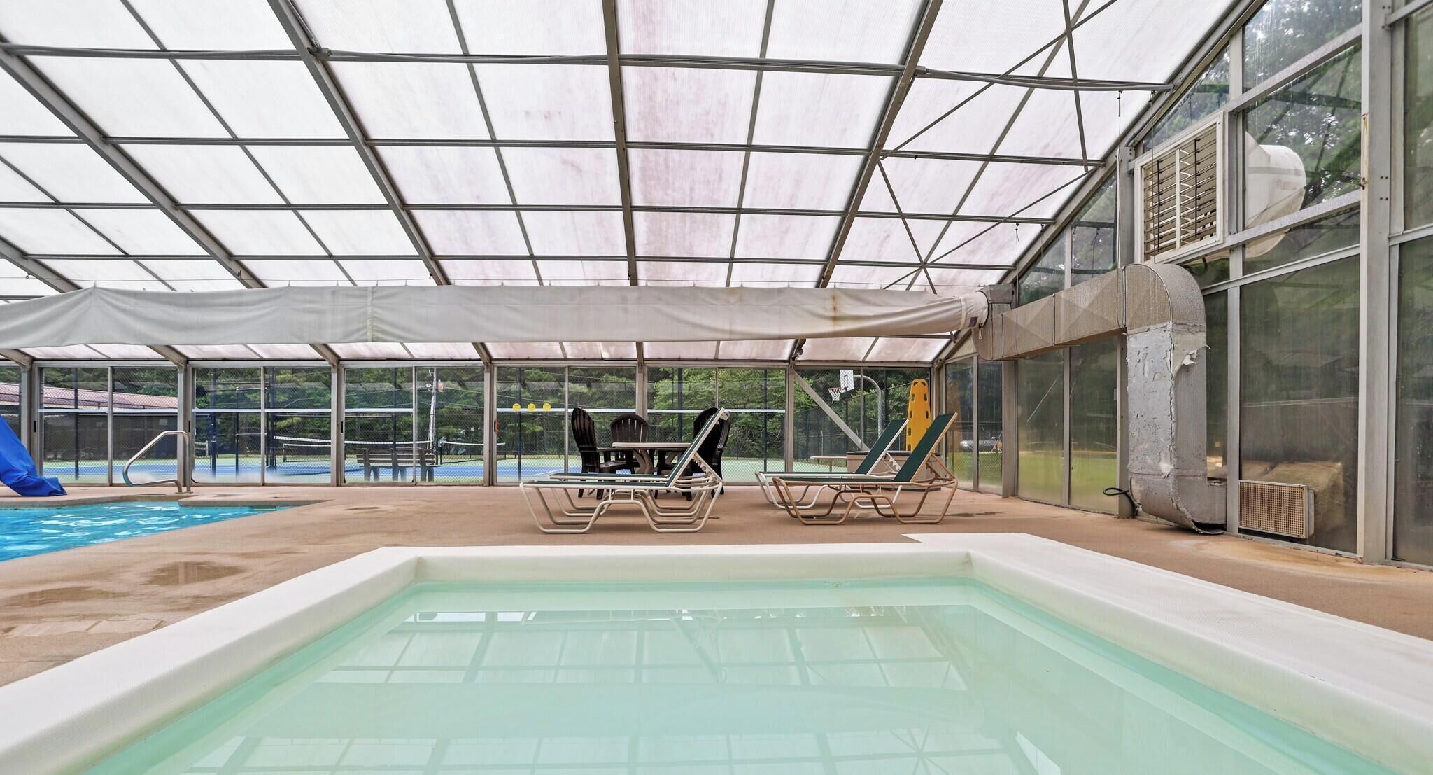 Indoor pool, a heated pool