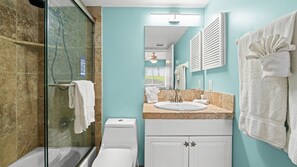 Hair dryer, towels, soap, shampoo - Sun, Sand & Comfort Await! Renovated 2BR Condo | Sleeps 6 | Steps to St. Augustine Beach (St. Augustine)