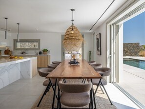 Dining - Villa Bema - Quietness and Beach access (Molos)