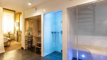 Suite Élégance | Spa | Badstue, boblebad, dampbad og massasje