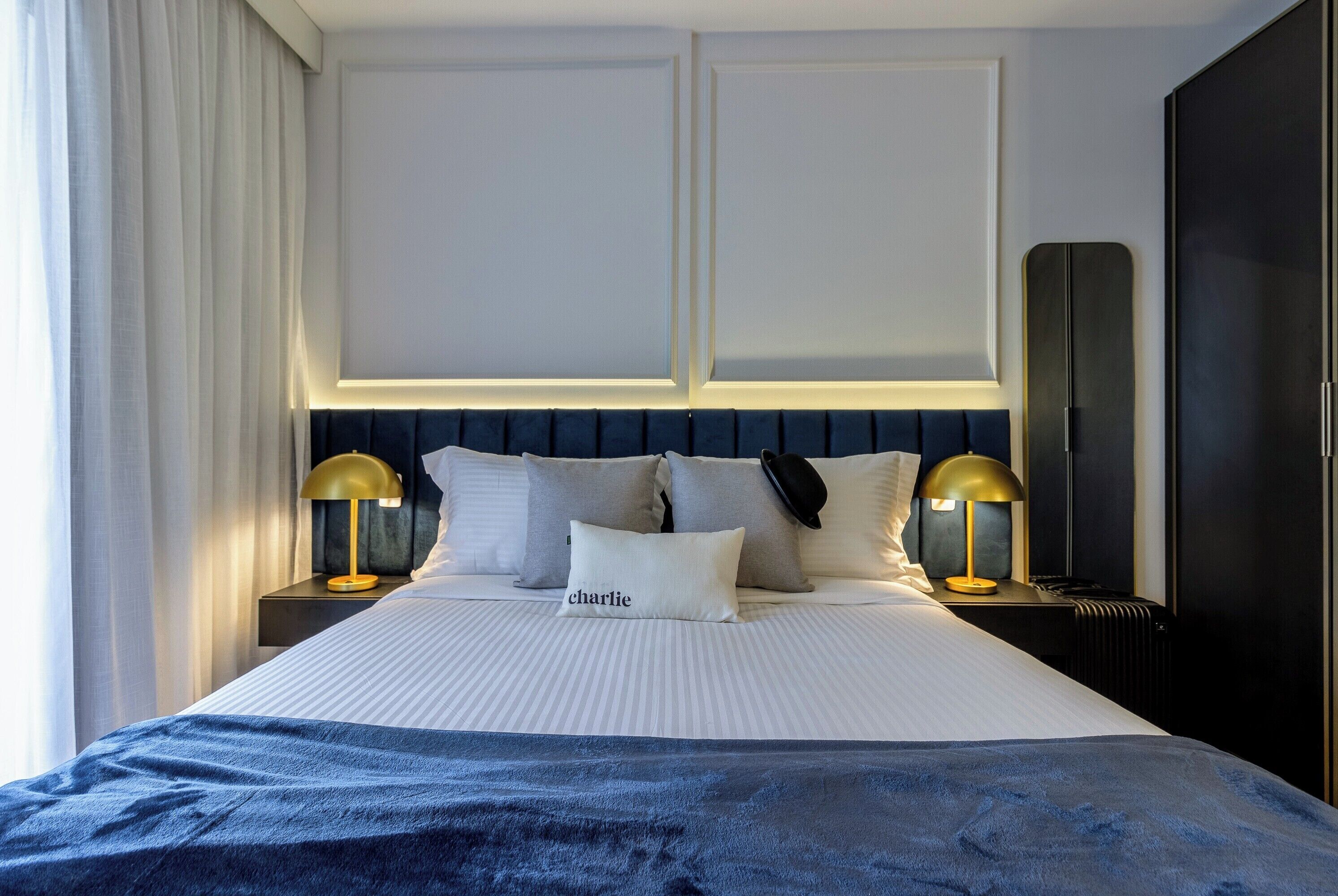 Hypo-allergenic bedding, individually decorated, individually furnished