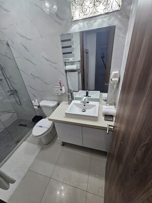Hair dryer, towels, soap, toilet paper - LUXURY 1 BEDROOM APT  NEW KINGSTON  WITH 24 HRS SECURITY, GYM AND ROOF TOP POOL (Kingston)