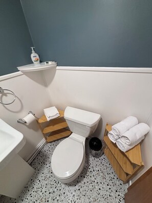 Toallas, jabón, shampoo, papel higiénico