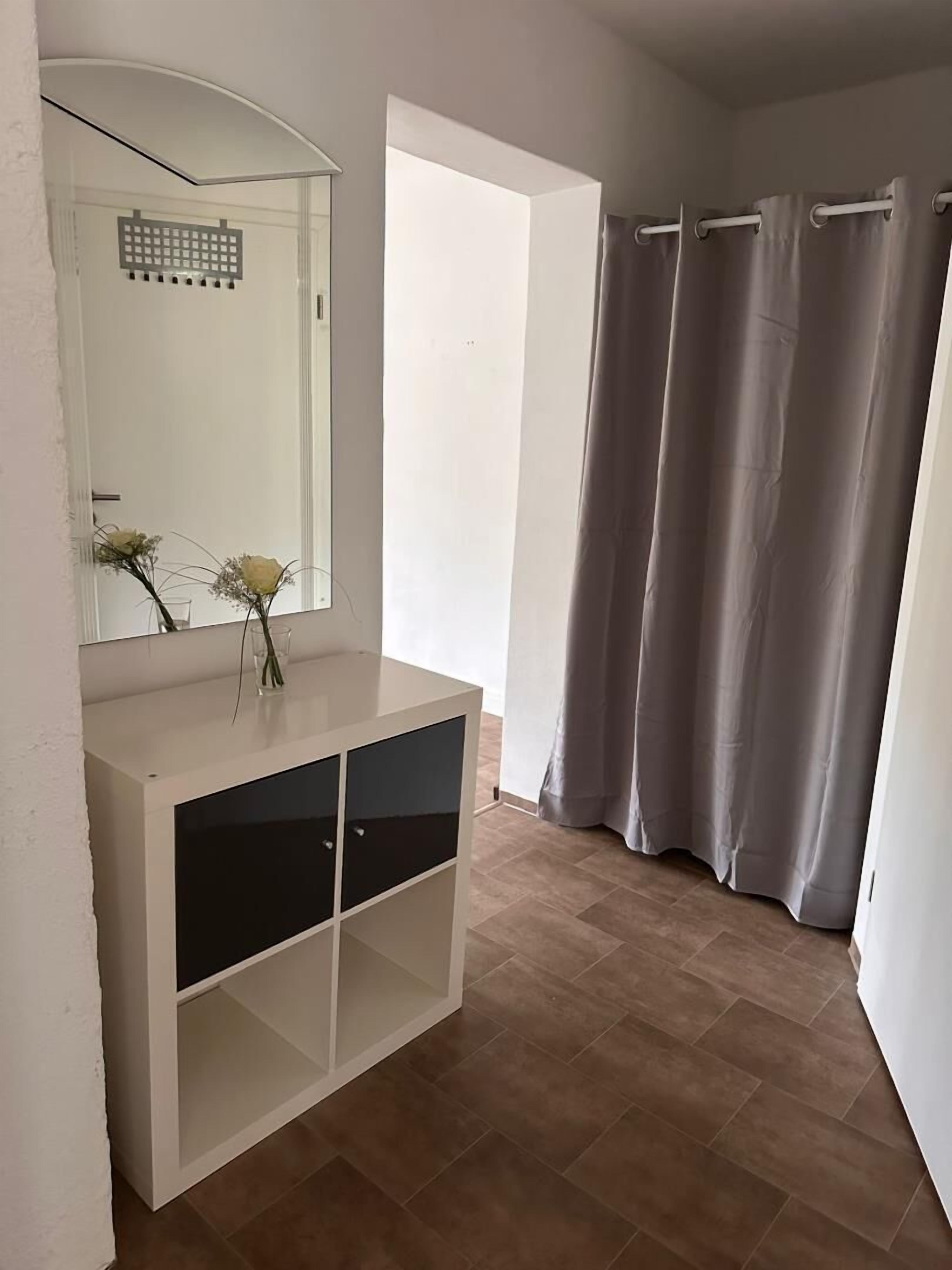 Hair dryer, towels