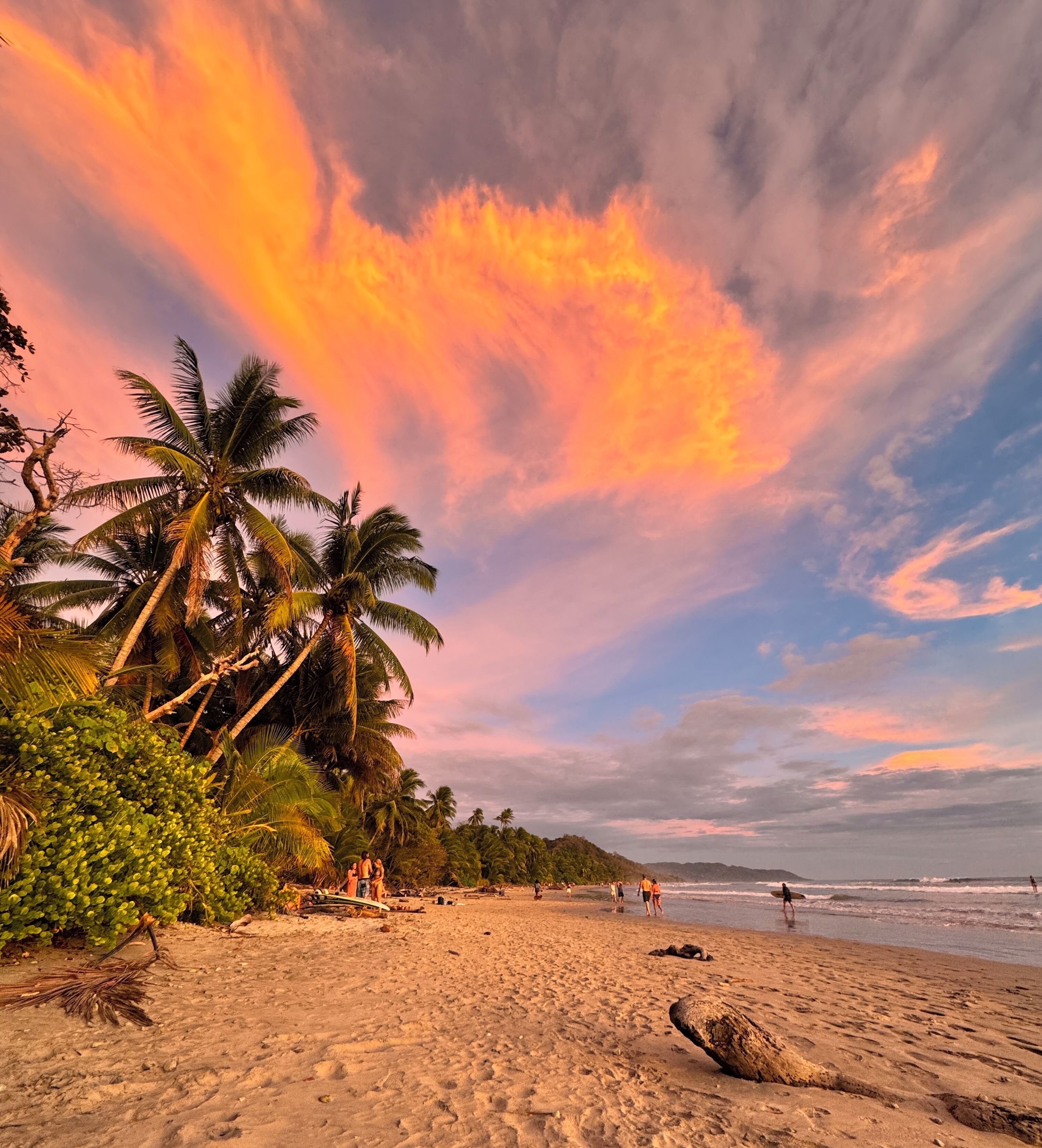 Beach nearby, white sand, beach umbrellas, beach towels