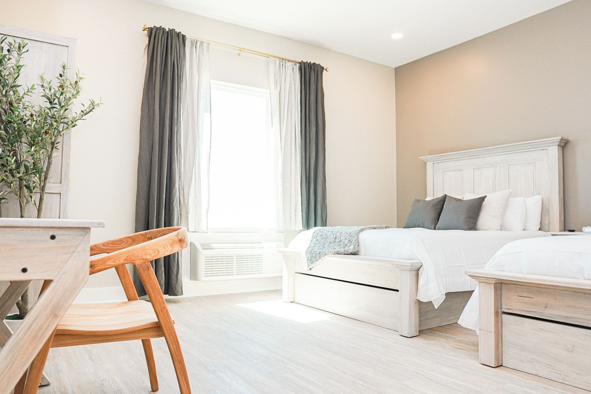 Quadruple Room, 2 Queen Beds, Non Smoking | In-room safe, desk, laptop workspace, blackout curtains