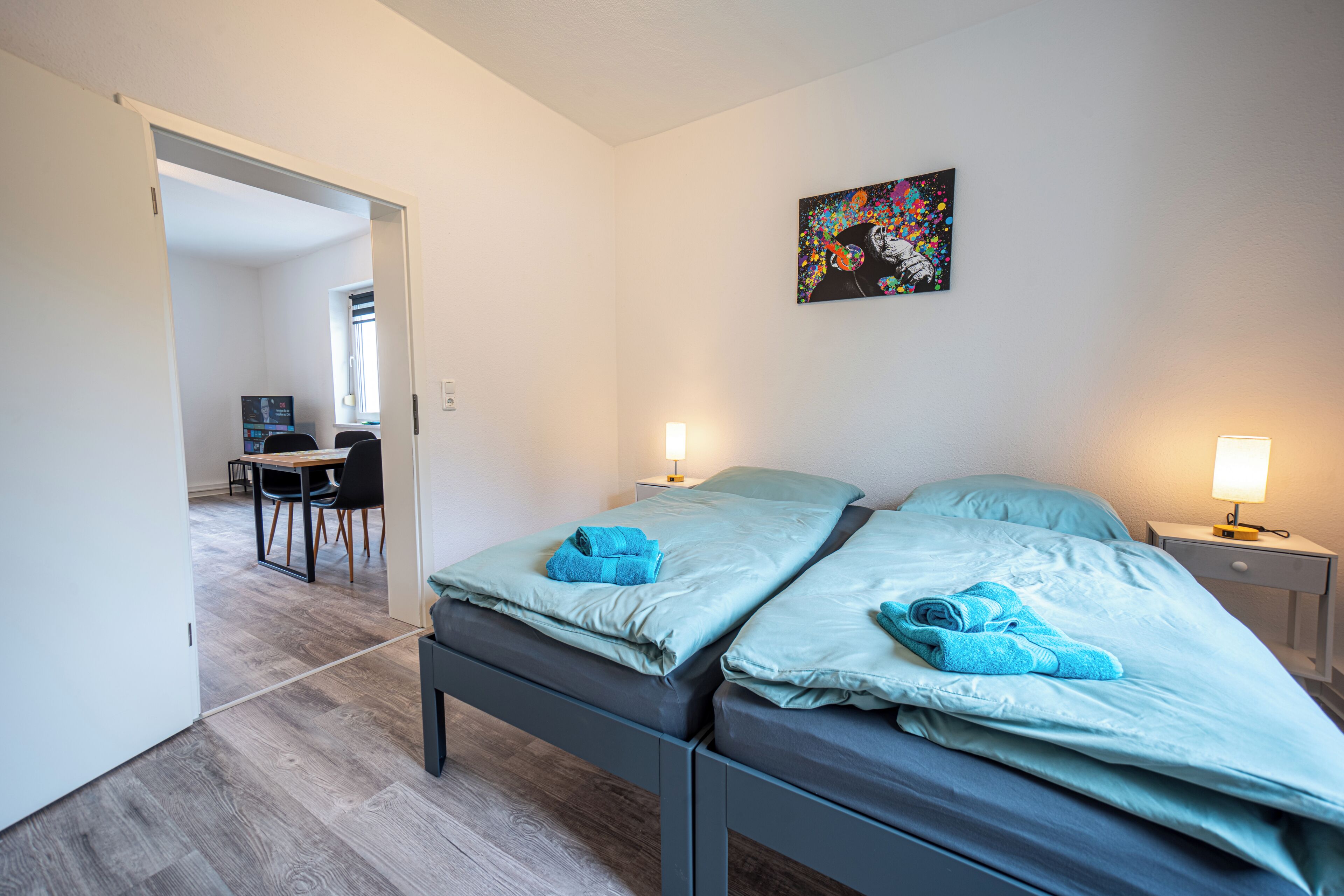 2 bedrooms, iron/ironing board, WiFi, bed sheets