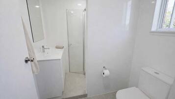Towels, soap, shampoo, toilet paper