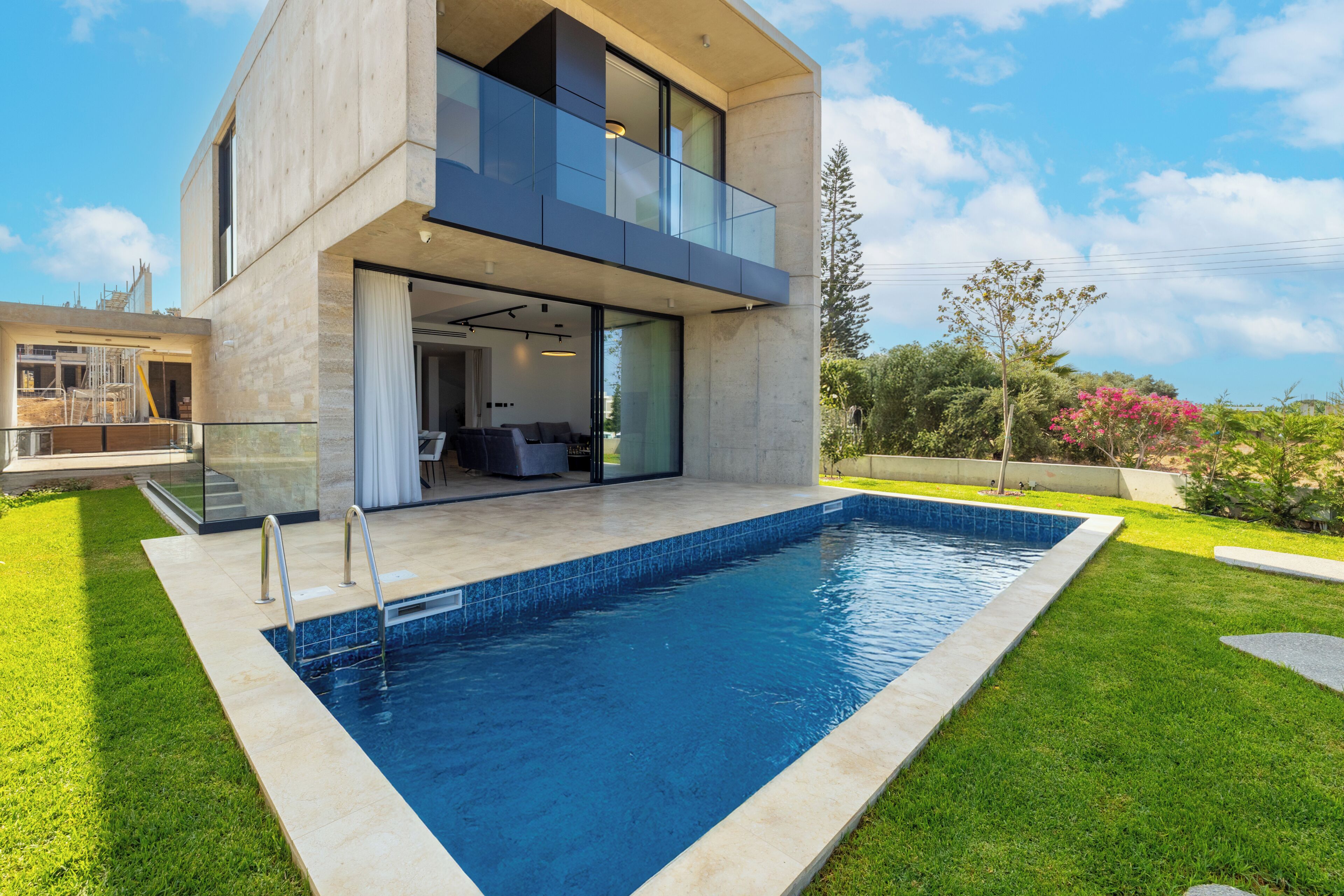 Luxury Βίλα, 3 Υπνοδωμάτια, Αίθριο, Μερική Θέα στη Θάλασσα | Πισίνα | Εξωτερική πισίνα
