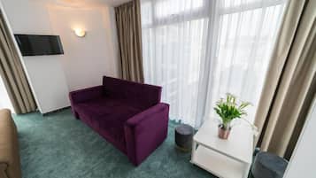 Estúdio, sacada, vista para o mar | Área de estar