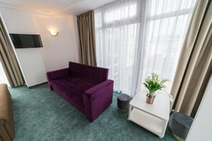 Estúdio, sacada, vista para o mar | Área de estar