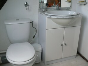 Shower, towels - Cottage 'La Laverie' with Shared Pool, Shared Garden and Wi-Fi (Allonnes)