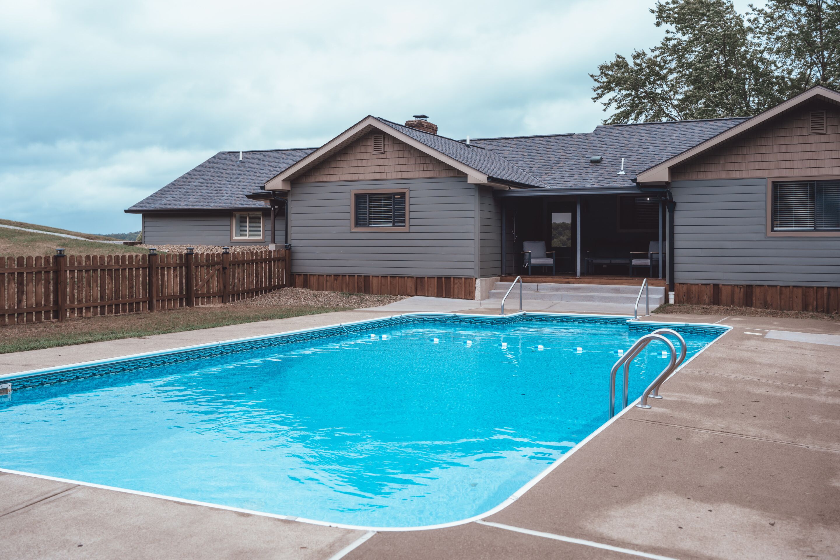 A heated pool