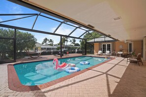 Outdoor pool, a heated pool