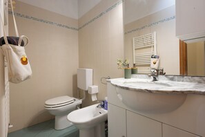 Haartrockner, Bidet, Handtücher, Seife